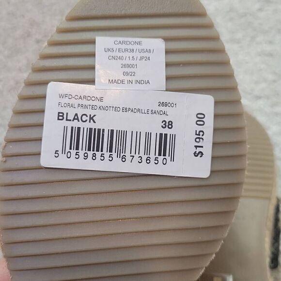 Ted Baker Cardone Espadrille Wedge Sandal Size US 7.5/ EU 38 - Picture 8 of 8